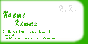 noemi kincs business card